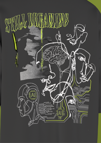 NIT SIKKIM  - BLACK DREAMING  - PREMIUM 220 GSM OVERSIZE T-SHIRT