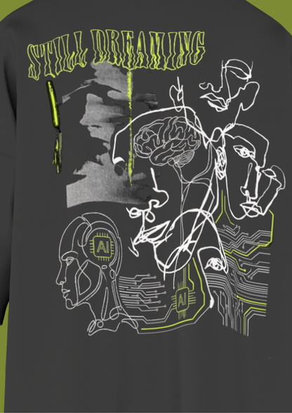 NIT SIKKIM  - BLACK DREAMING  - PREMIUM 220 GSM OVERSIZE T-SHIRT