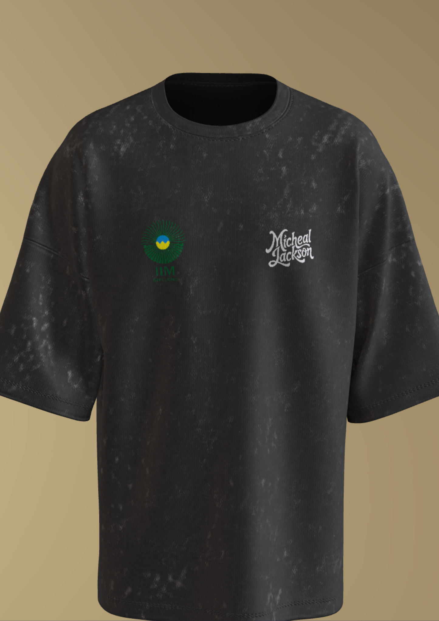 IIM SHILLONG - THE STAR- PREMIUM 260 GSM OZ ACID WASH T-SHIRT