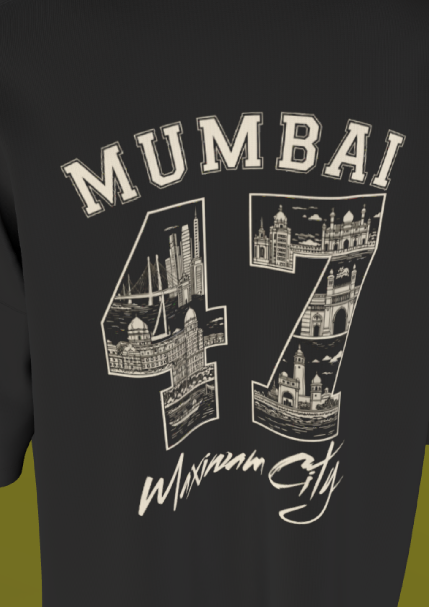 TEDX CRCE -MUMBAI 47 - PREMIUM 240 GSM OVERSIZE T-SHIRT - BLACK