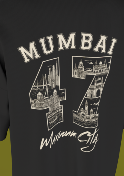 TEDX CRCE -MUMBAI 47 - PREMIUM 240 GSM OVERSIZE T-SHIRT - BLACK