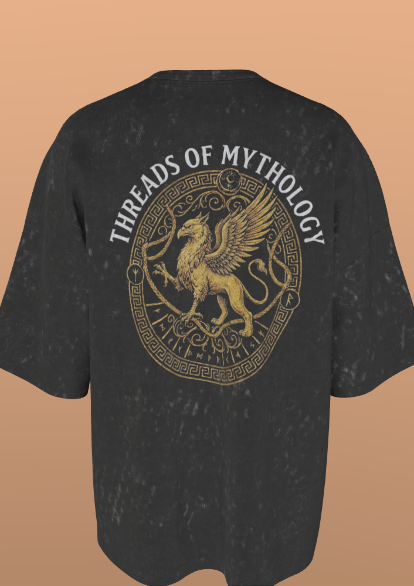 IIT DELHI - THE LION - PREMIUM 250 GSM ACID WASH OVERSIZE TSHIRT