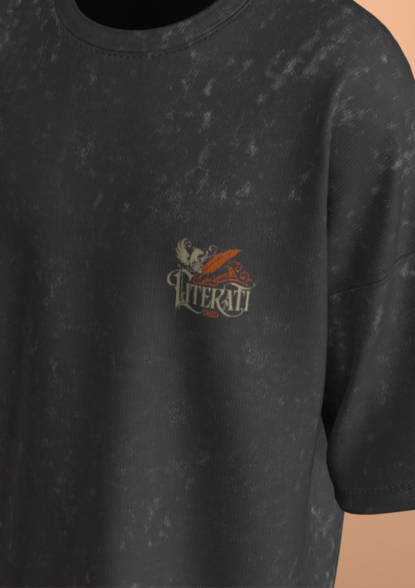 IIT DELHI - THE LION - PREMIUM 250 GSM ACID WASH OVERSIZE TSHIRT