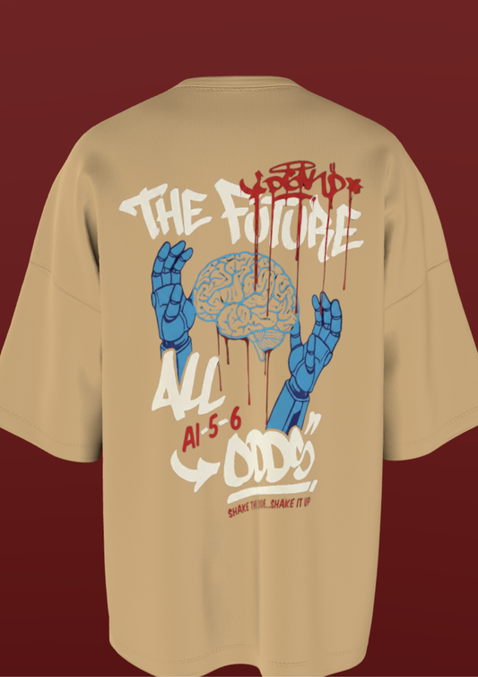 NIT SIKKIM  - BEIGE FUTURE  - PREMIUM 240 GSM OVERSIZE T-SHIRT