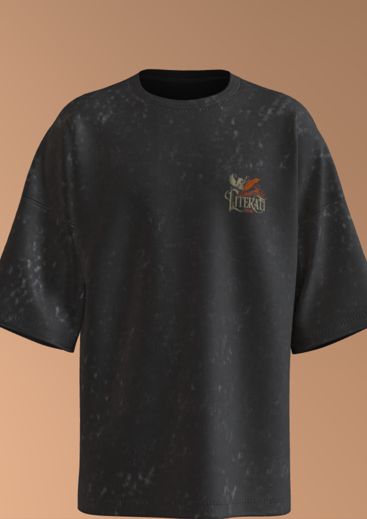 IIT DELHI - THE LION - PREMIUM 250 GSM ACID WASH OVERSIZE TSHIRT