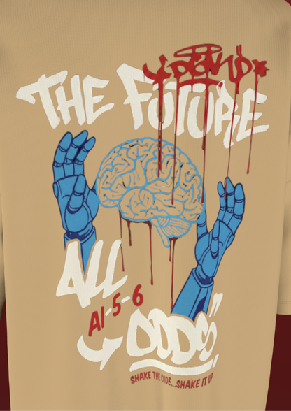 NIT SIKKIM  - BEIGE FUTURE  - PREMIUM 240 GSM OVERSIZE T-SHIRT
