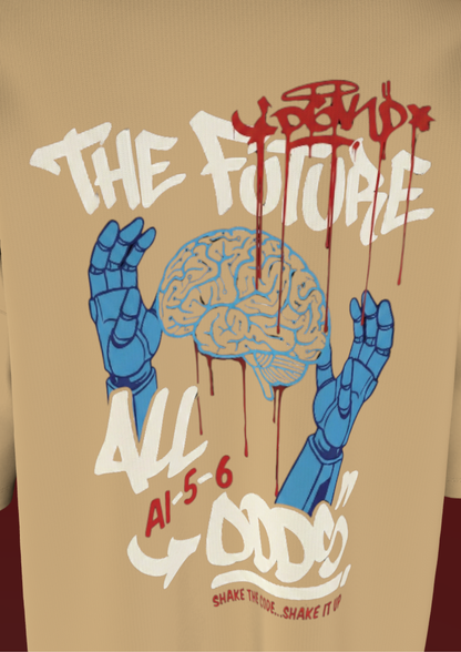 NIT SIKKIM  - BEIGE FUTURE  - PREMIUM 240 GSM OVERSIZE T-SHIRT