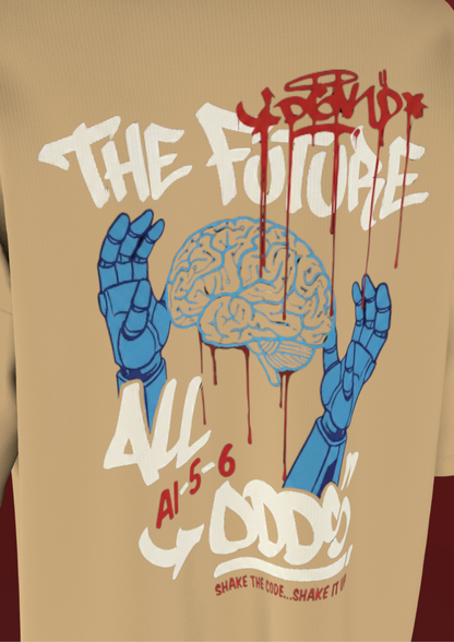 NIT SIKKIM  - BEIGE FUTURE  - PREMIUM 240 GSM OVERSIZE T-SHIRT