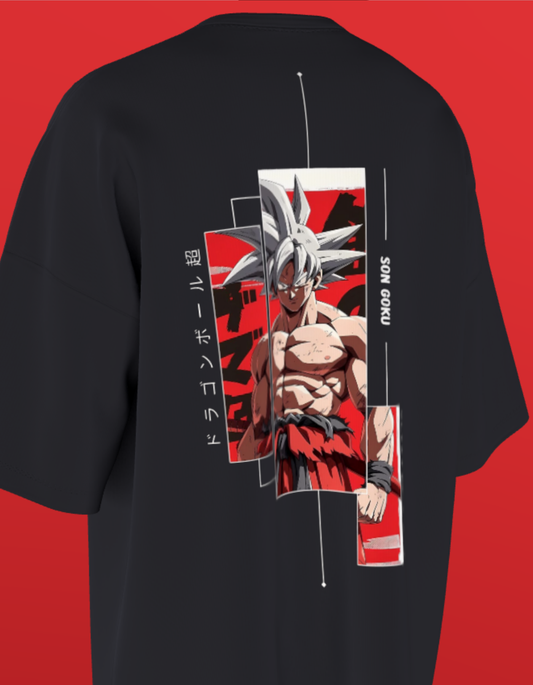 Oversized Anime T-Shirt Level 1:  Son Goku "Ultra Instinct"