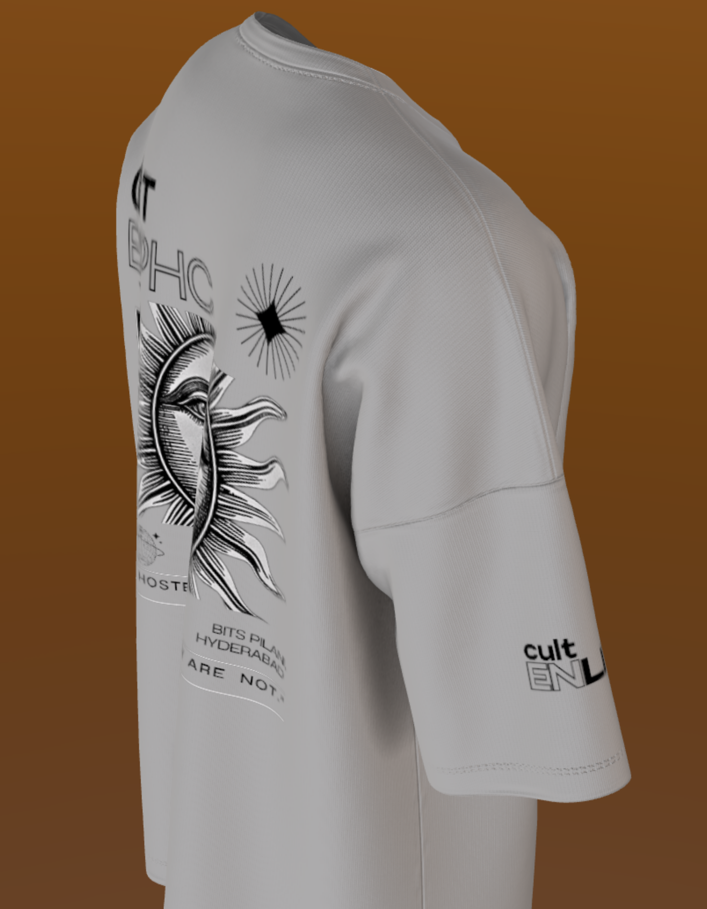 BITS HYDERABAD - PREMIUM 240 GSM OVERSIZE- THE BLACK SUN