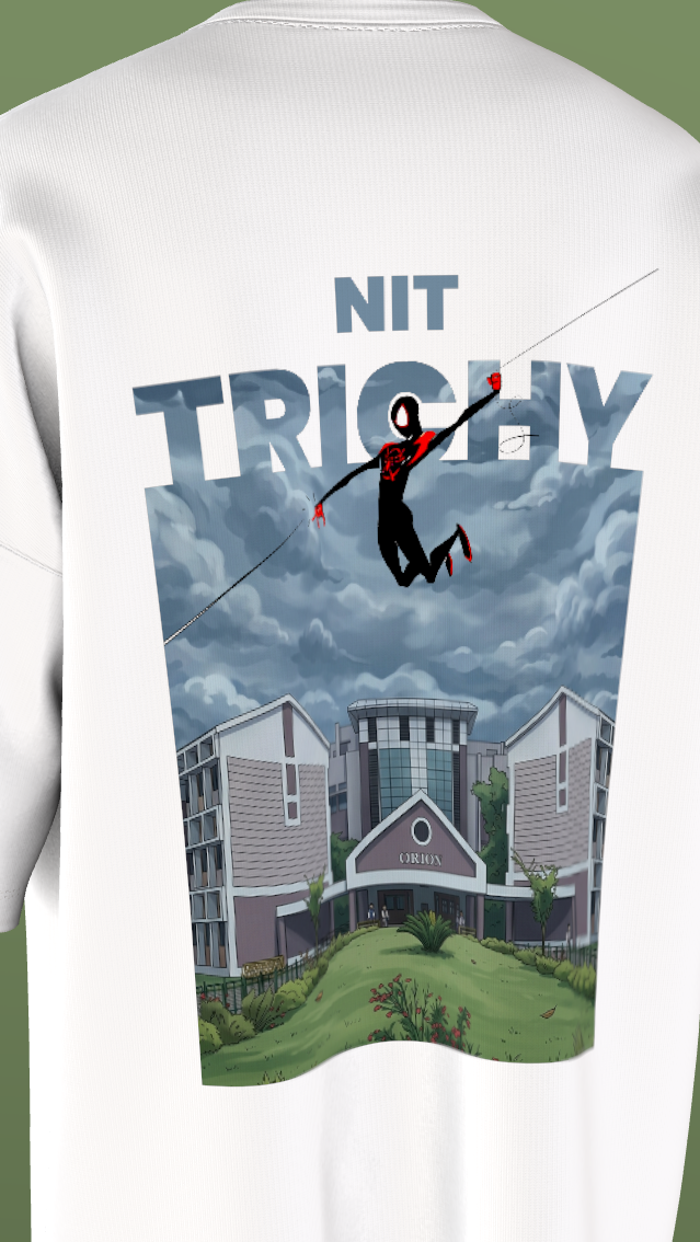 NIT TRICHY - PREMIUM OZ 220 GSM OFF WHITE - SPIDER ON THE MOVE