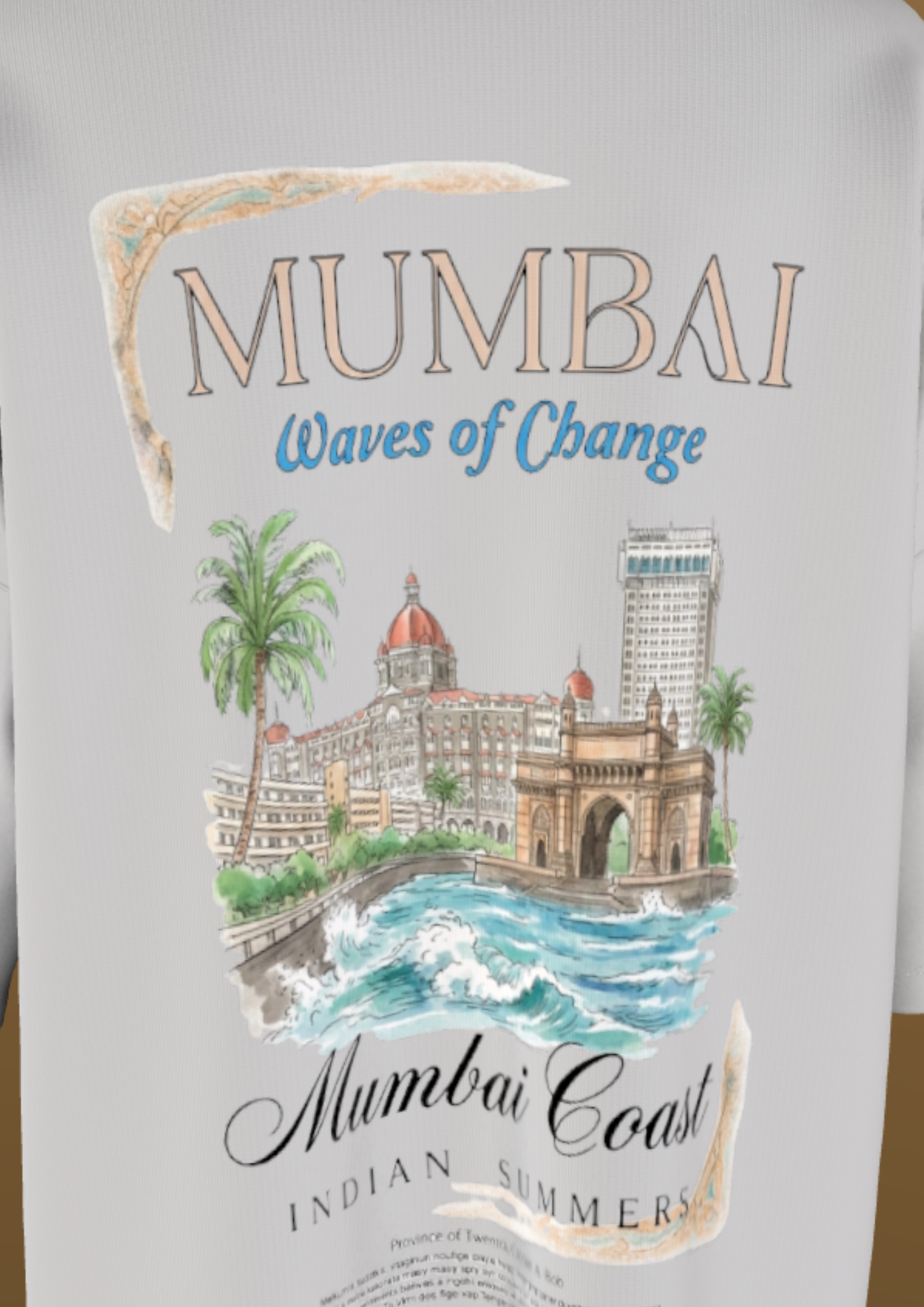 TEDX CRCE - WHITE MUMBAI - PREMIUM 240 GSM OVERSIZE T-SHIRT - WHITE