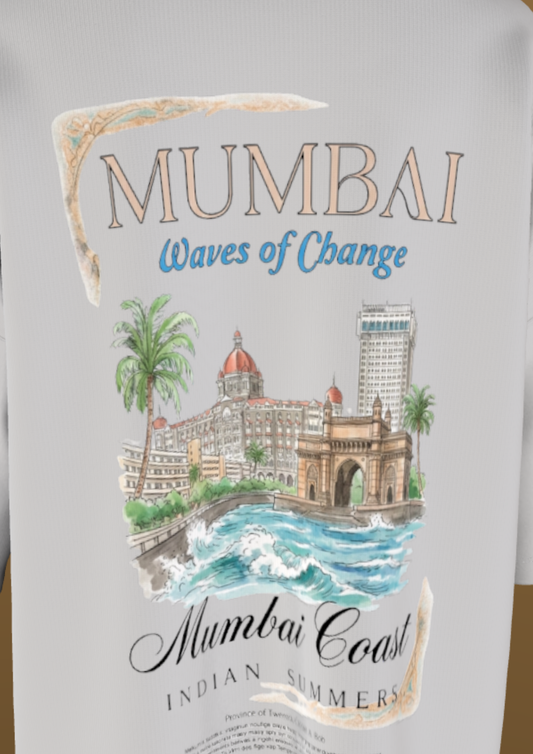 TEDX CRCE - WHITE MUMBAI - PREMIUM 240 GSM OVERSIZE T-SHIRT - WHITE