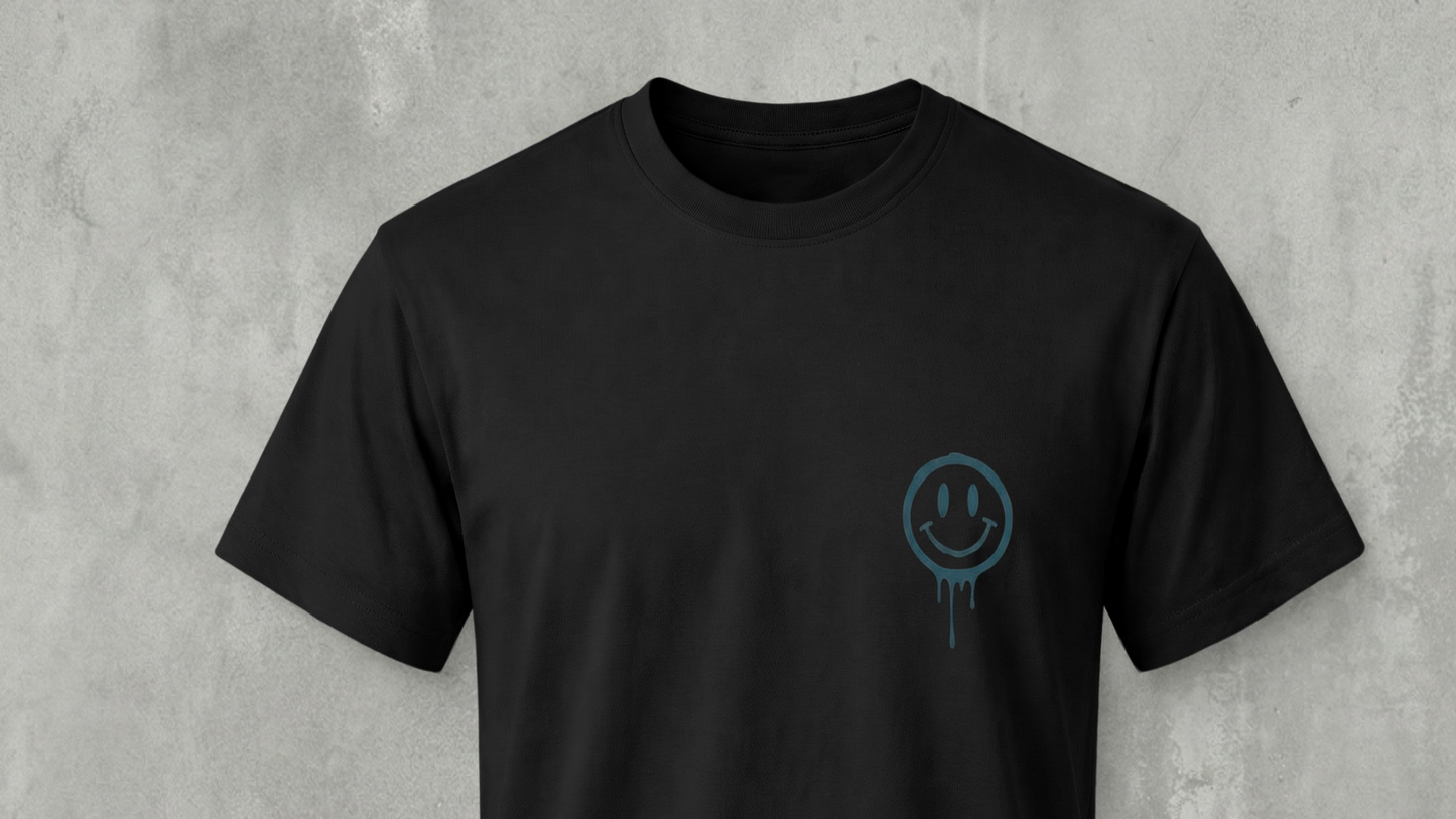 IIM SHILLONG - BLACK DELULU - PREMIUM 210 GSM REGULAR T-SHIRT