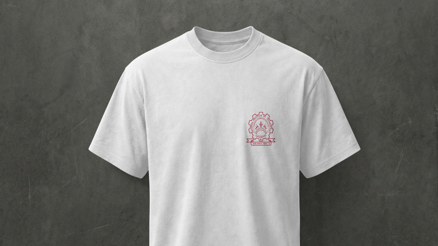 NIT KKR -  PREMIUM 210 GSM REG FIT T-SHIRT - WHITE