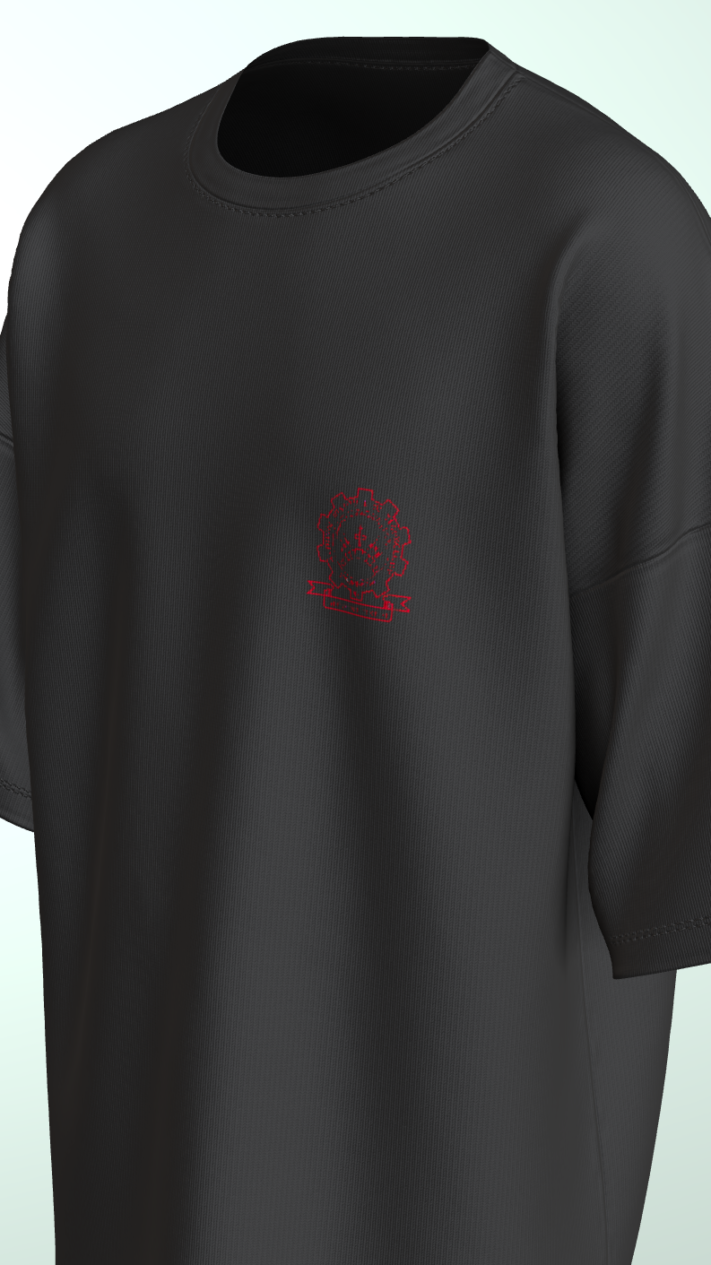 NIT KURUKSHETRA - PREMIUM 220 GSM OVERSIZE T-SHIRT - BLACK