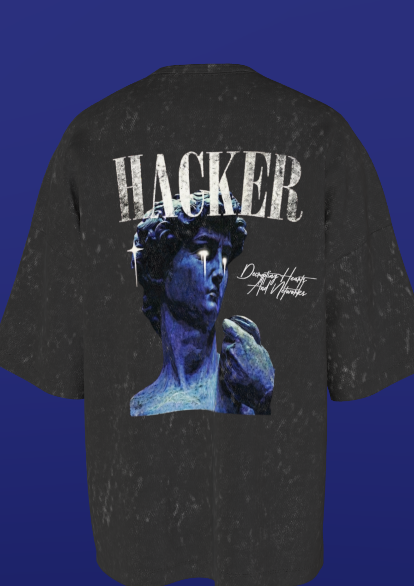 IIIT BHOPAL - HACKER SERIES - 260 GSM ACID WASH PREMIUMM OVERSIZE TSHIRT