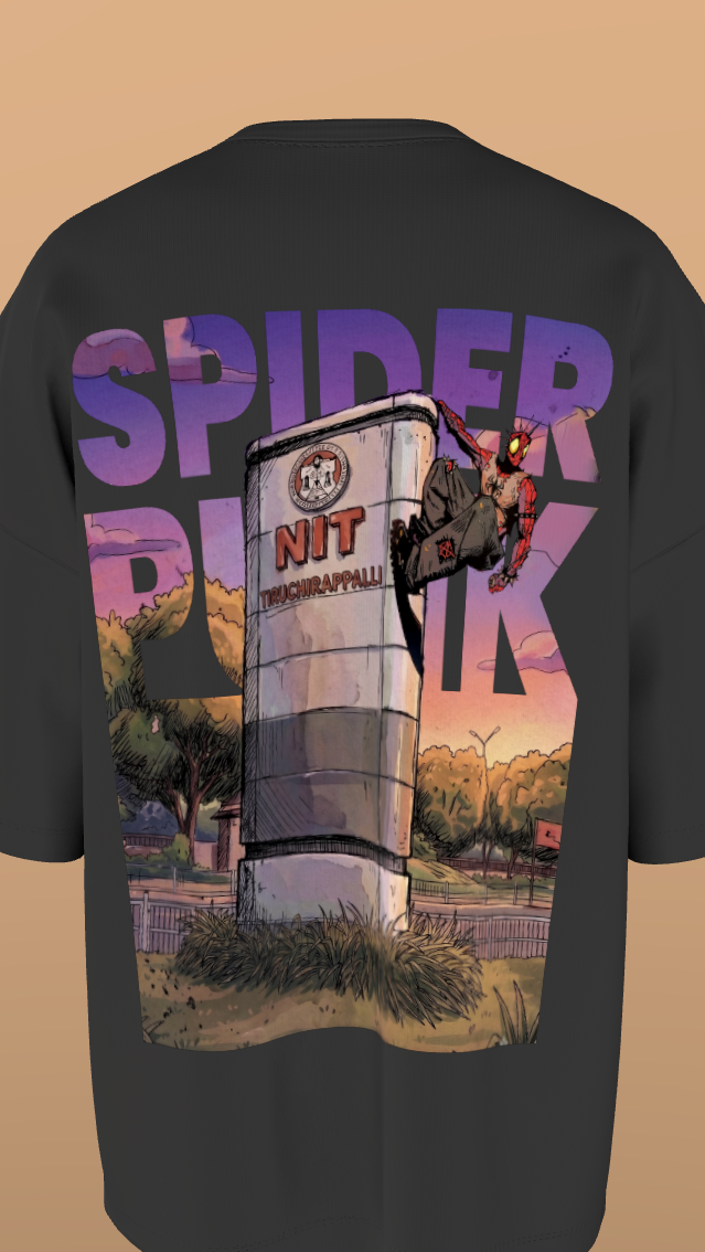 NIT TRICHY - PREMIUM OZ 240 GSM OFF BLACK - SPIDER PUNK