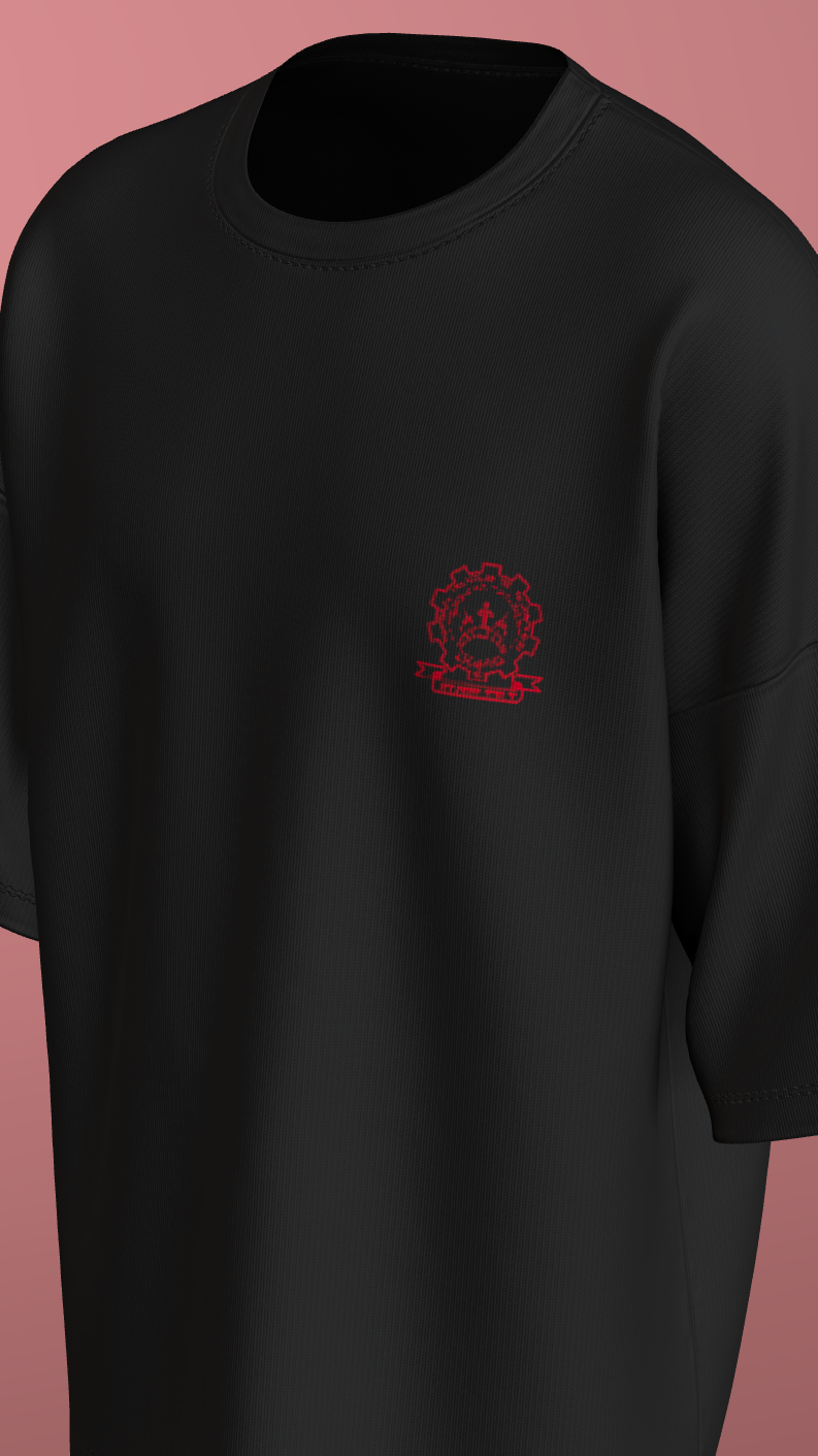 NIT KURUKSHETRA - 3 - PREMIUM 220 GSM OVERSIZE T-SHIRT - BLACK