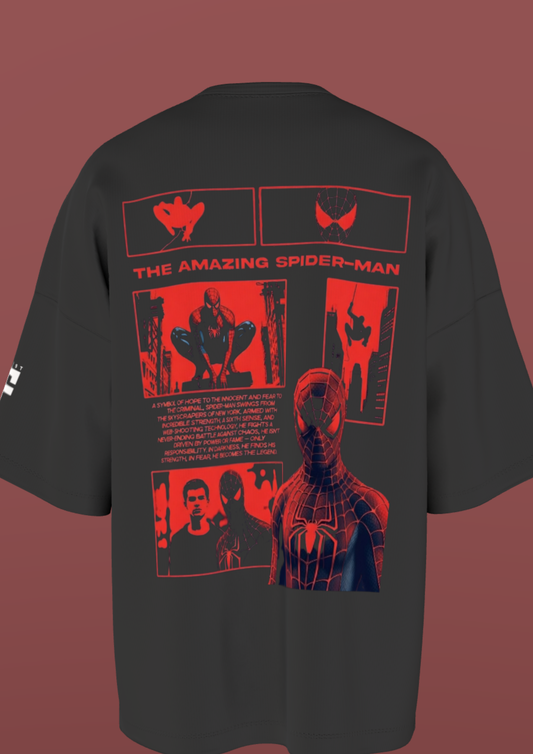 NIT TRICHY - RED SPIDY - PREMIUM 220 GSM OVERSIZE T-SHIRT - BLACK