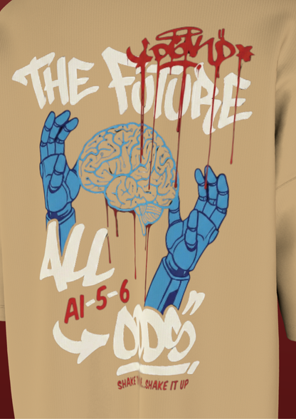 NIT SIKKIM  - BEIGE FUTURE  - PREMIUM 240 GSM OVERSIZE T-SHIRT