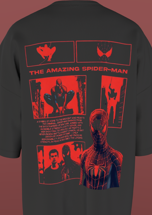 NIT TRICHY - RED SPIDY - PREMIUM 220 GSM OVERSIZE T-SHIRT - BLACK