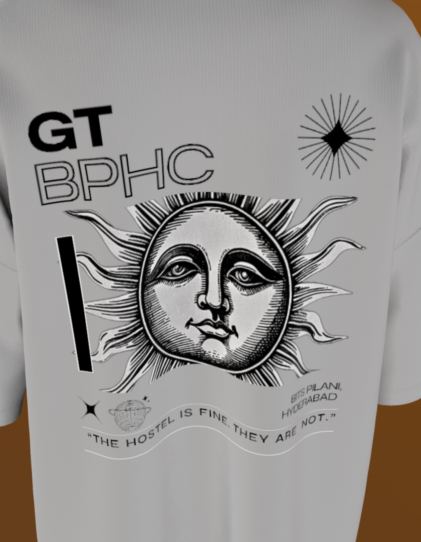 BITS HYDERABAD - PREMIUM 240 GSM OVERSIZE- THE BLACK SUN