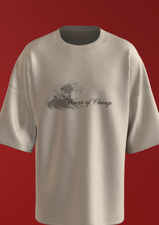 TEDX CRCE - MUMBAI CHAOS - PREMIUM 220 GSM OVERSIZE T-SHIRT - OFF WHITE