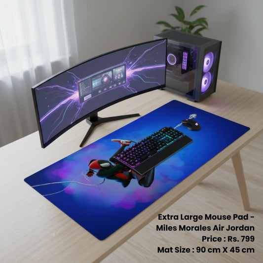 Miles Morales Air Jordan - Extra Large Mouse Pad