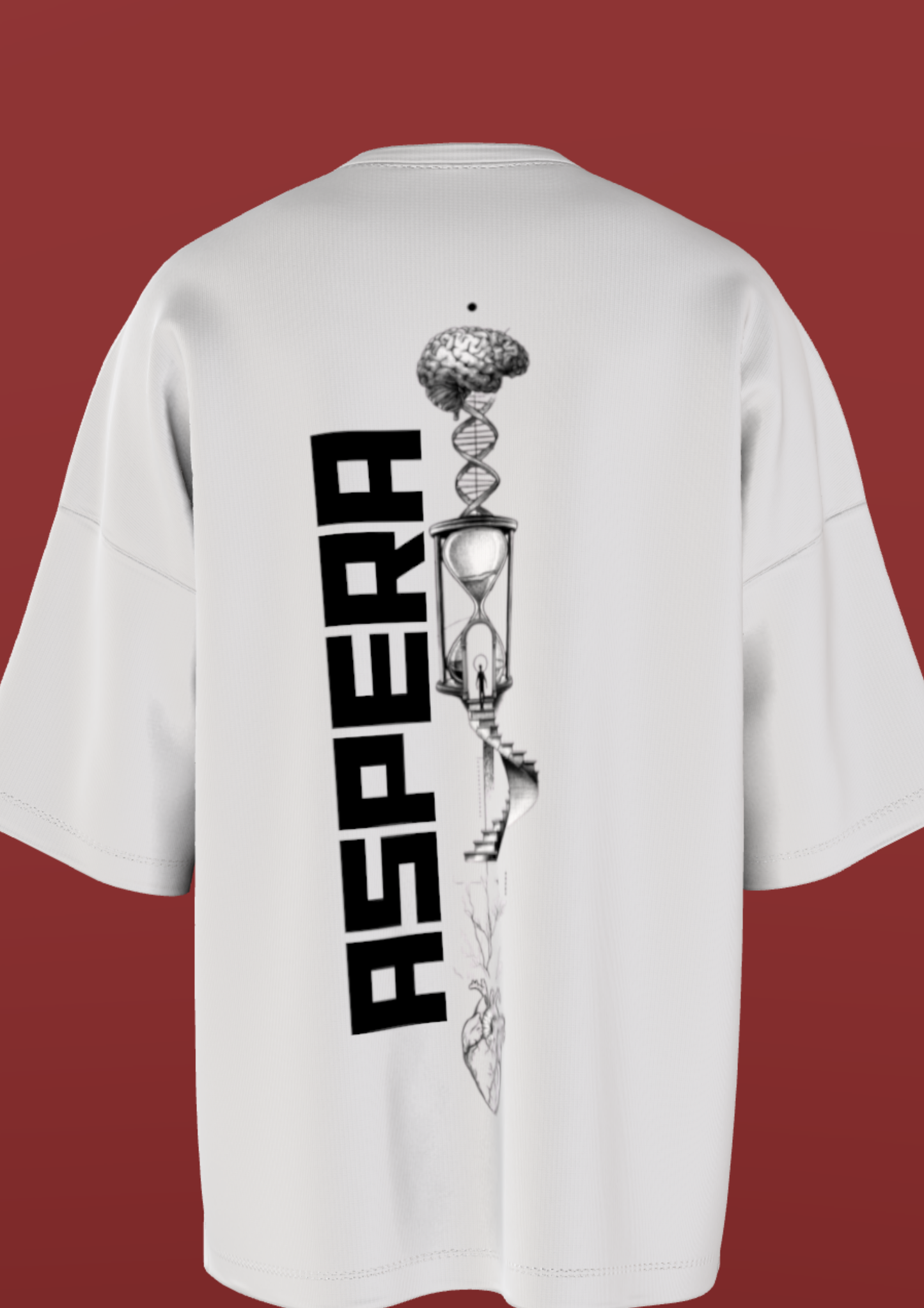 AIIMS MANGALGIRI - THE SPINE- PREMIUM 220 GSM OVERSIZE T-SHIRT - WHITE
