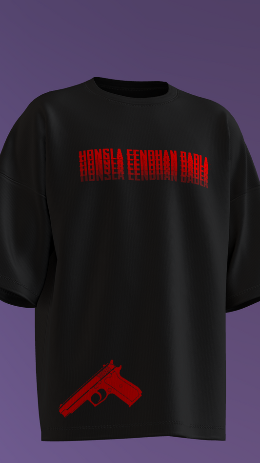 NIT KURUKSHETRA - 2 - PREMIUM 220 GSM OVERSIZE T-SHIRT - BLACK