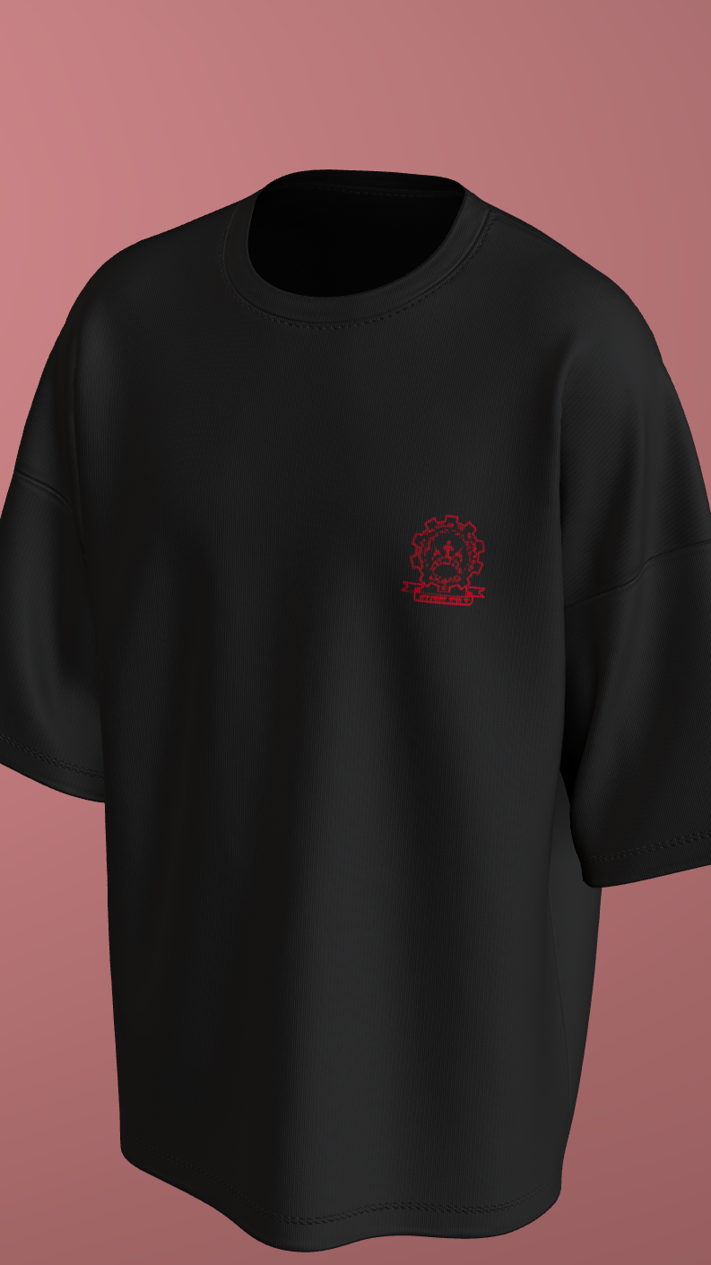 NIT KURUKSHETRA - 3 - PREMIUM 220 GSM OVERSIZE T-SHIRT - BLACK