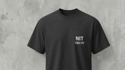 NIT TRICHY - MINIMILISTIC - PREMIUM 200 GSM REG FIT T-SHIRT - BLACK