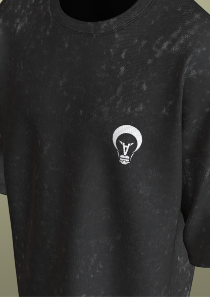 NIT SIKKIM  - BLACK AI POWER  - PREMIUM 250 GSM ACID WASHED T-SHIRT