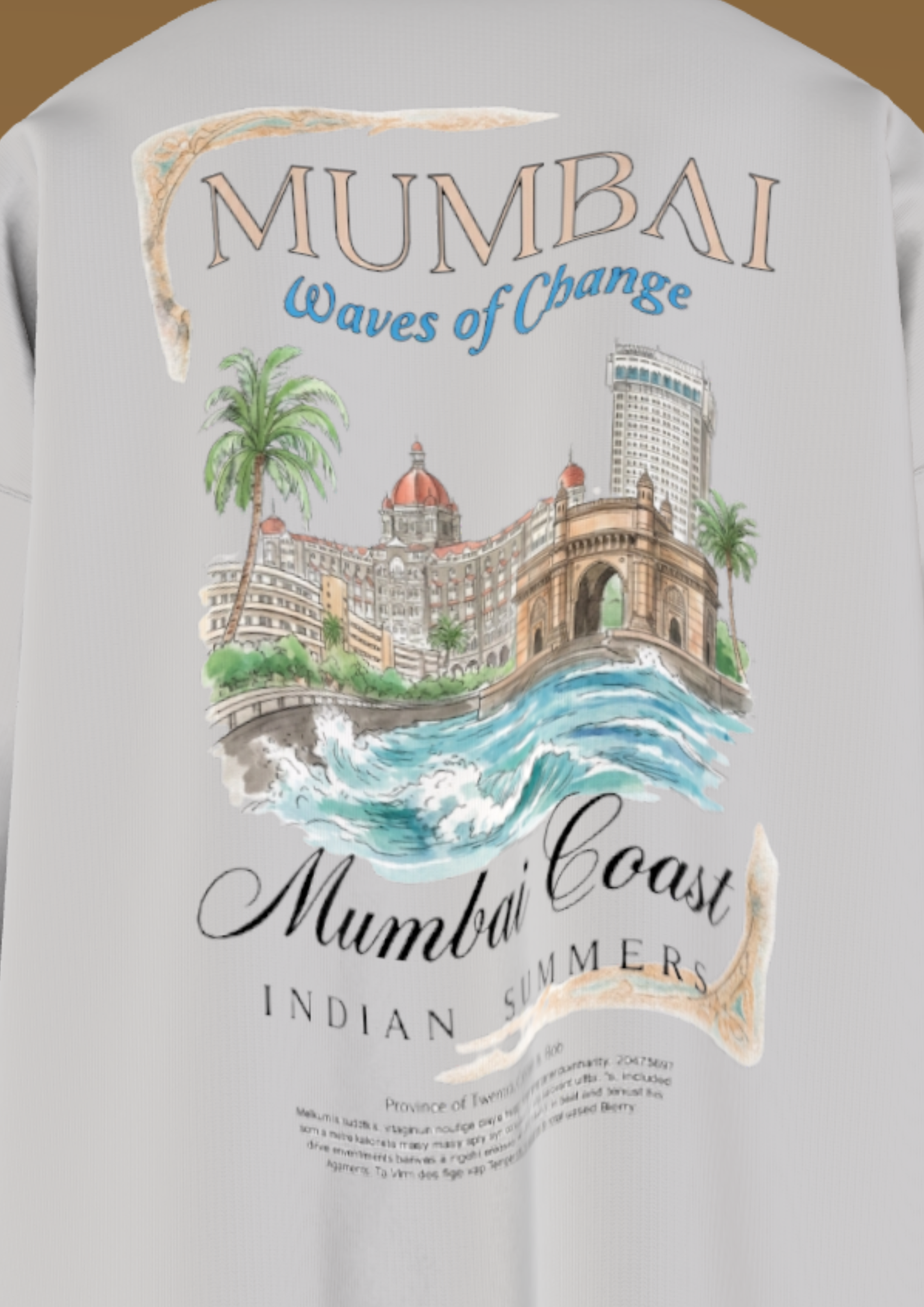 TEDX CRCE - WHITE MUMBAI - PREMIUM 240 GSM OVERSIZE T-SHIRT - WHITE