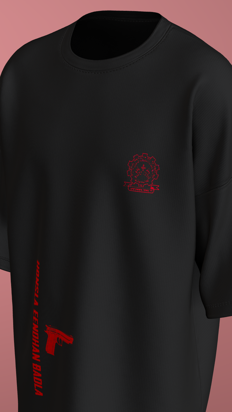 NIT KURUKSHETRA - 4 - PREMIUM 220 GSM OVERSIZE T-SHIRT - BLACK