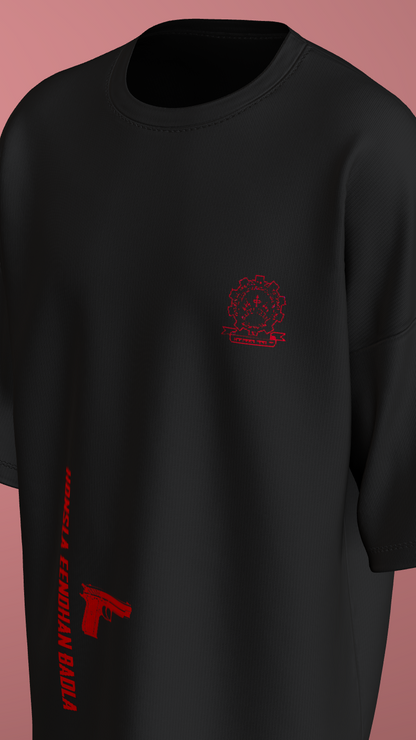 NIT KURUKSHETRA - 4 - PREMIUM 220 GSM OVERSIZE T-SHIRT - BLACK