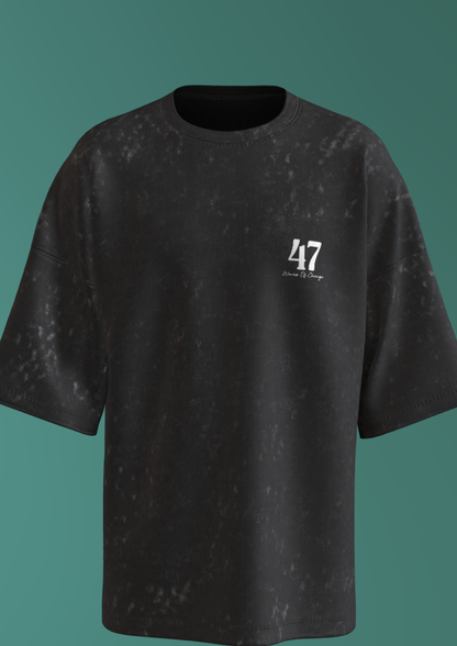 TEDX CRCE - MUMBAI 47 - PREMIUM 250 GSM ACID WASH T-SHIRT - BLACK