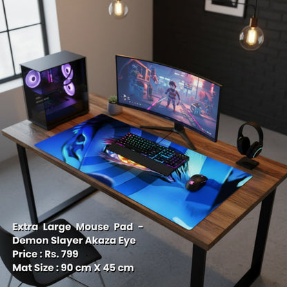 Extra Large Mouse Pad -Demon Slayer Akaza Eye