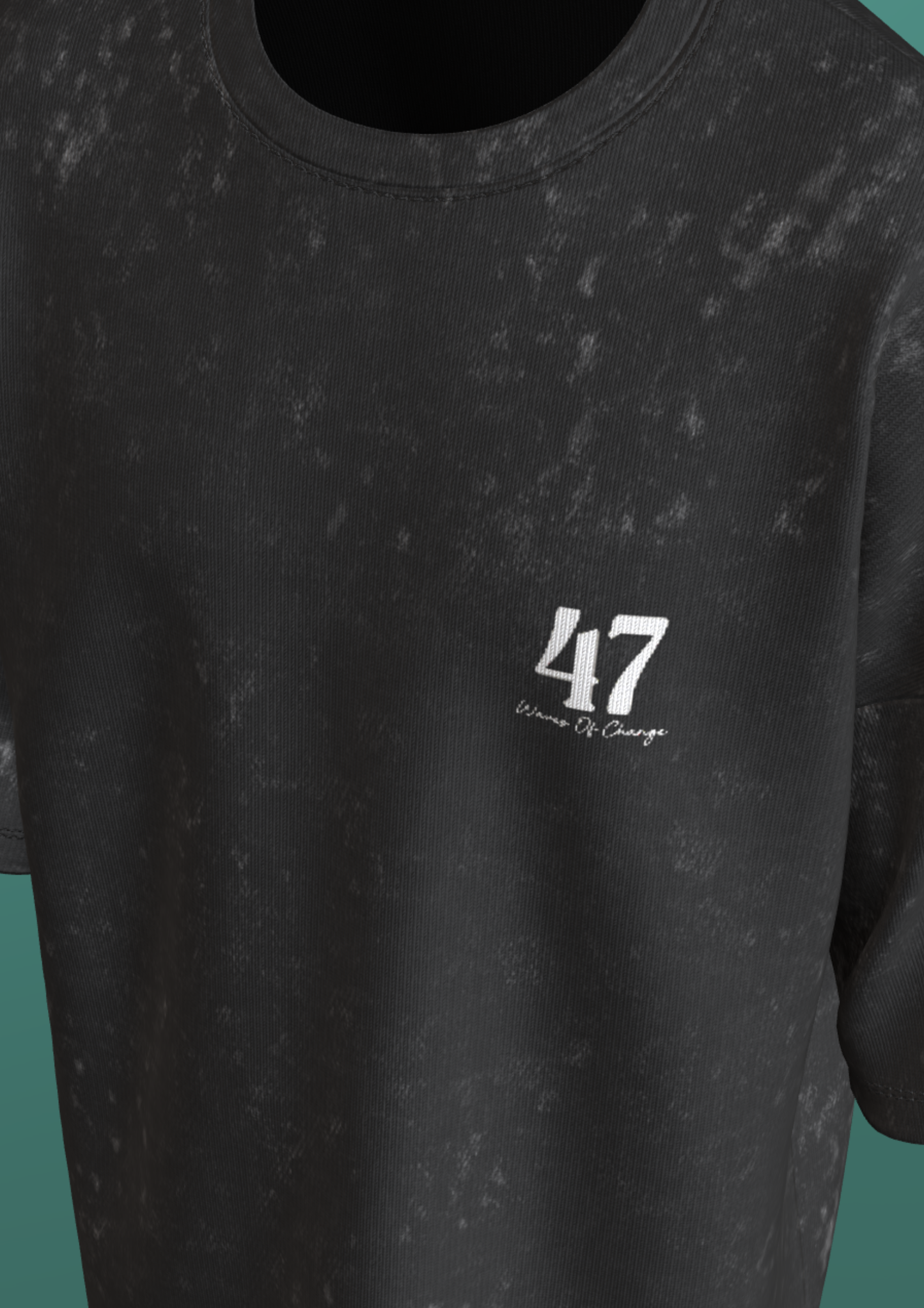 TEDX CRCE - MUMBAI 47 - PREMIUM 250 GSM ACID WASH T-SHIRT - BLACK