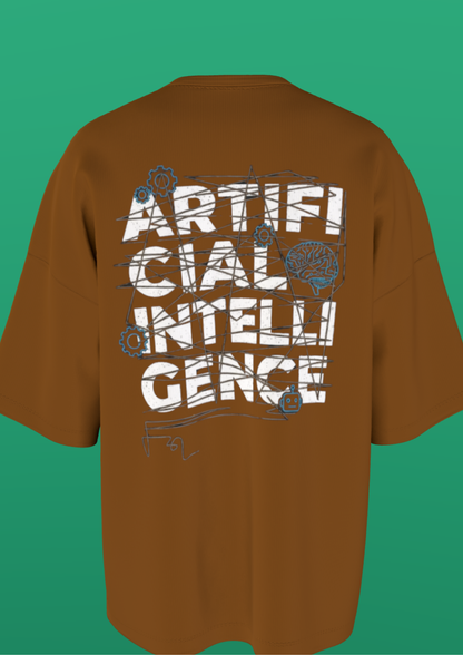 NIT SIKKIM  - BROWN AI  - PREMIUM 240 GSM OVERSIZE T-SHIRT