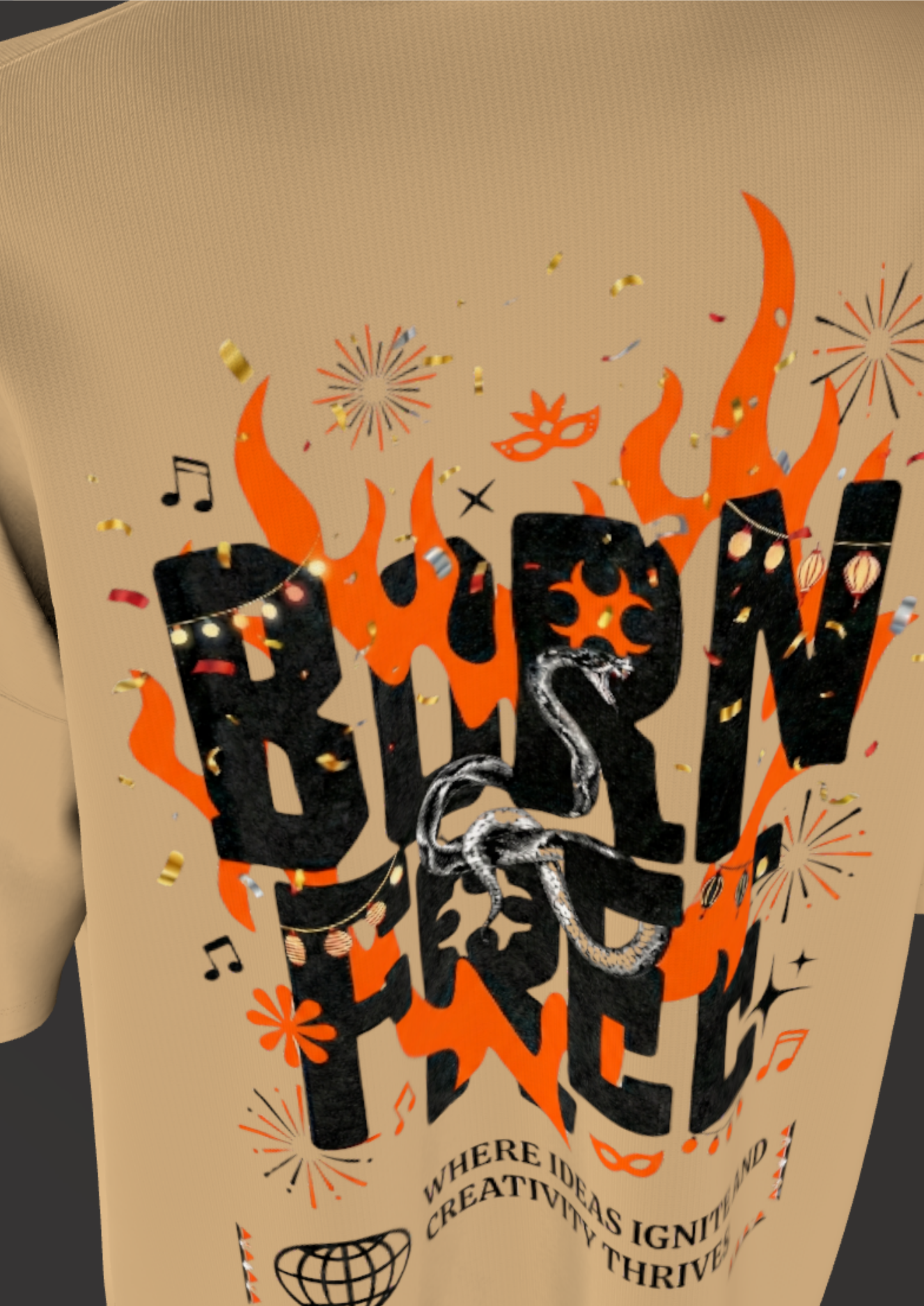 NIT NAGALAND - EKARIKTHIN - THE BURN - PREMIUM 240 GSM OZ T-SHIRT