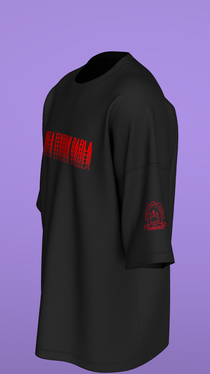 NIT KURUKSHETRA - 2 - PREMIUM 220 GSM OVERSIZE T-SHIRT - BLACK