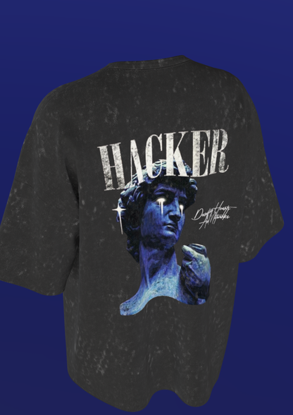 IIIT BHOPAL - HACKER SERIES - 260 GSM ACID WASH PREMIUMM OVERSIZE TSHIRT
