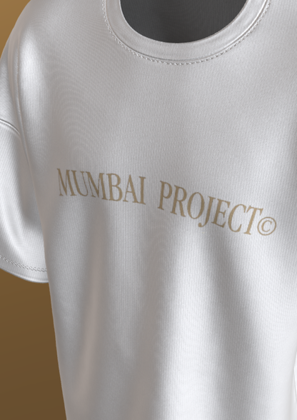 TEDX CRCE - WHITE MUMBAI - PREMIUM 240 GSM OVERSIZE T-SHIRT - WHITE