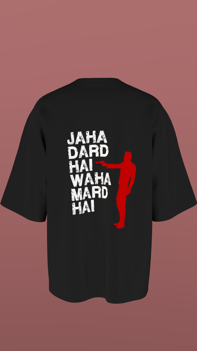 NIT KURUKSHETRA - 3 - PREMIUM 220 GSM OVERSIZE T-SHIRT - BLACK