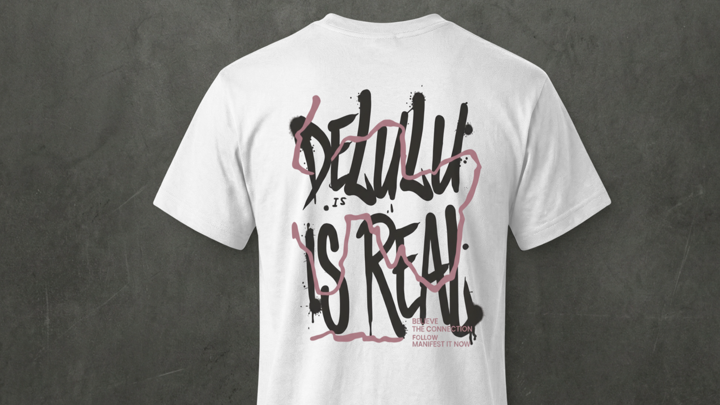 IIM SHILLONG - WHITE DELULU - PREMIUM 210 GSM REGULAR T-SHIRT