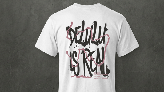 IIM SHILLONG - WHITE DELULU - PREMIUM 210 GSM REGULAR T-SHIRT