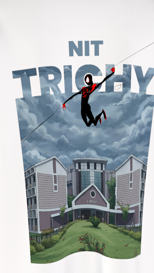 NIT TRICHY - PREMIUM OZ 220 GSM OFF WHITE - SPIDER ON THE MOVE