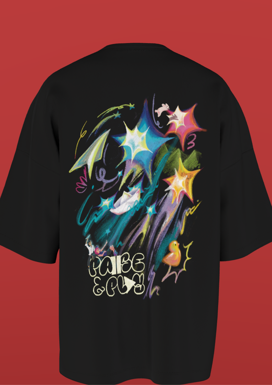 NIFT HYDERABAD - PAUSE & PLAY  - PREMIUM 220 GSM OVERSIZE T-SHIRT